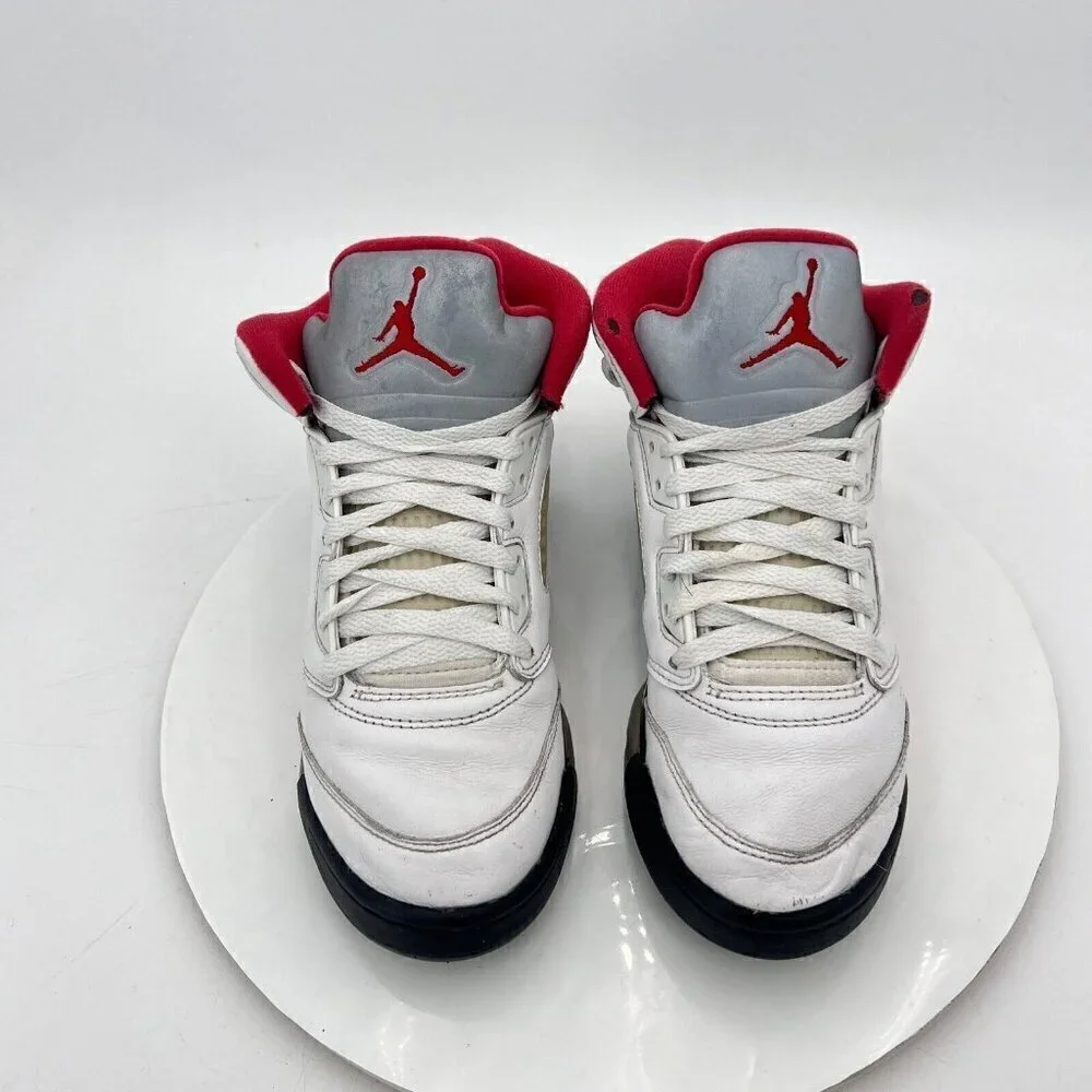 Nike Air Jordan 5 Youth Size 5.5Y Women 7 440888 102 Fire Red Basketball Shoes